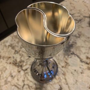 Interlocking Silver Plated Wine Goblets
